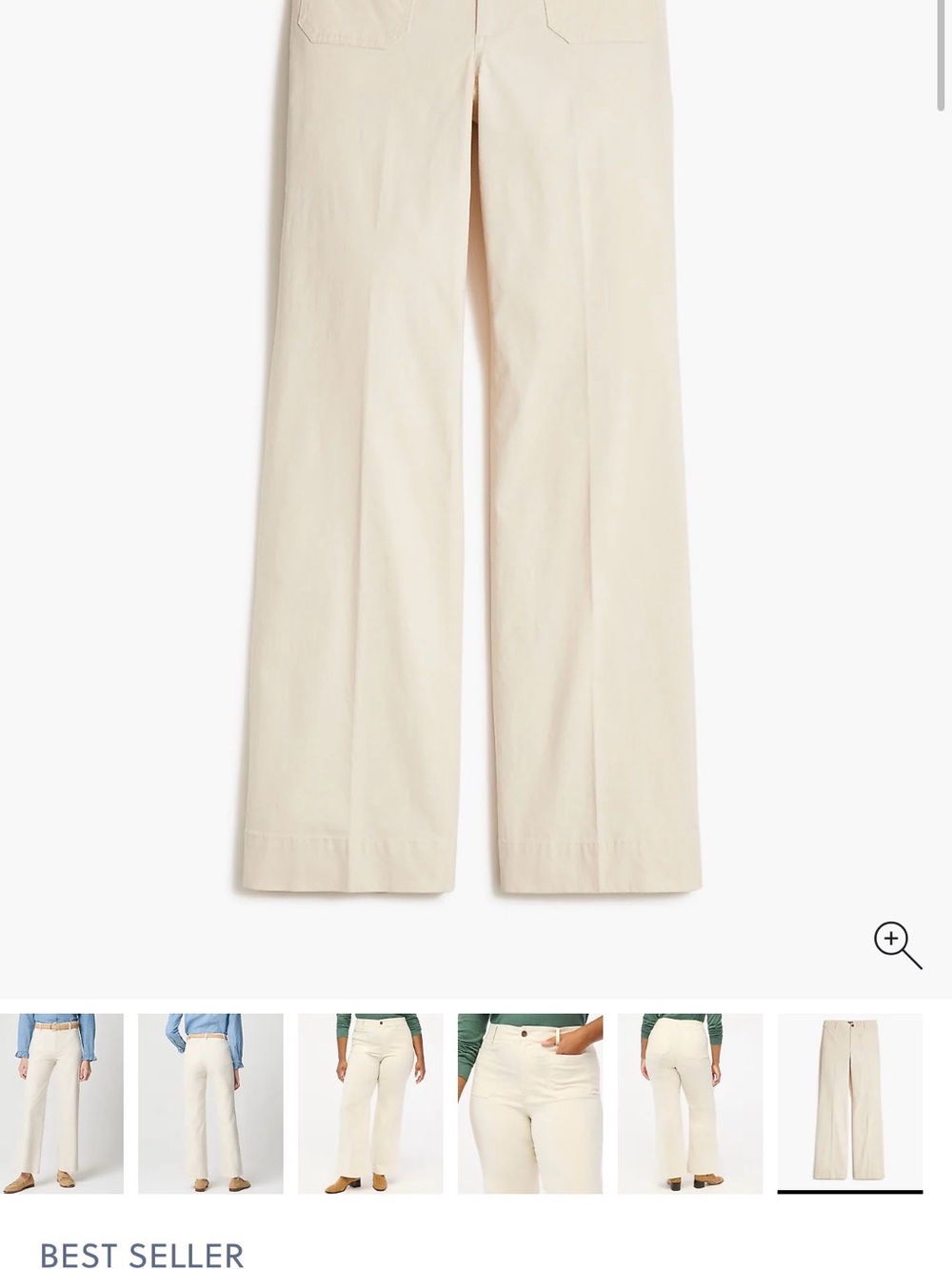 J. Crew Factory  Lizzie Wide-Leg Pants in Light Cream NWT
